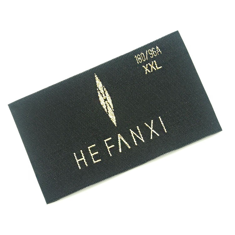 新款高密度織嘜定做男女服裝商標領標定制勾邊木梭機輔料批發