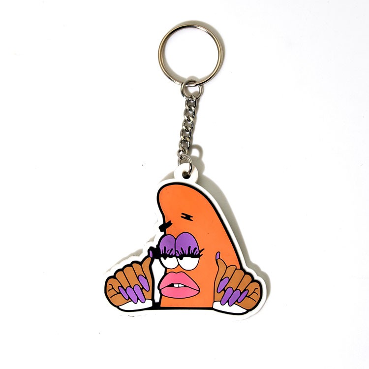 廠家直銷新款卡通PVC膠章鑰匙扣多規格 PU軟膠批發 來樣訂制金屬掛件