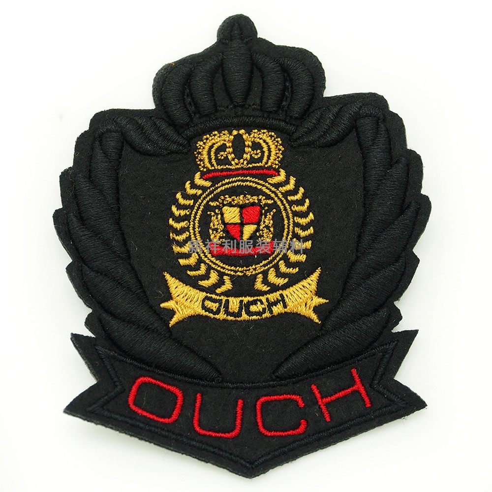 服裝輔料刺繡臂章 徽章背膠魔術貼LOGO袖章 電腦繡花章仔批發