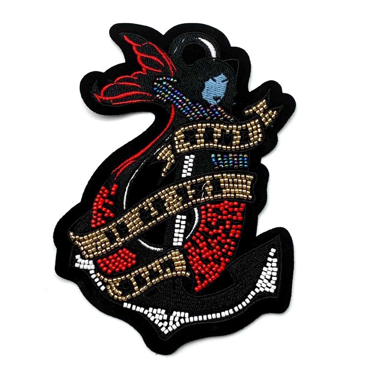 東莞廠家批發新款彩色釘珠繡 卡通動物繡花章服裝輔料釘珠服裝裝飾貼